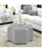 Nicole Miller Fiorella Upholstered Octagon Cocktail Ottoman with Nailhead Trim
